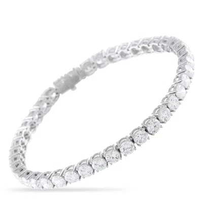 Lb Exclusive Platinum 12.14ct Diamond Tennis Bracelet Mf03-081326 In Metallic