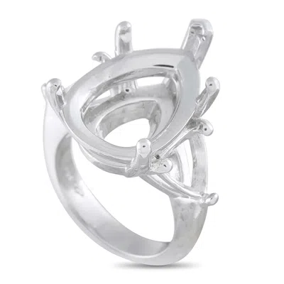 Lb Exclusive Platinum Pear-shape Mounting Ring Mf17-082026 In White
