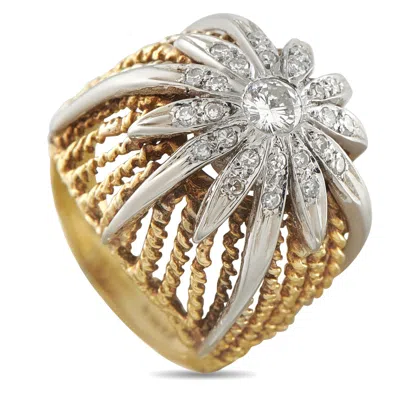 Lb Exclusive Vintage 14k Yellow Gold 0.48ct Diamond Dome Ring Mf08-063026