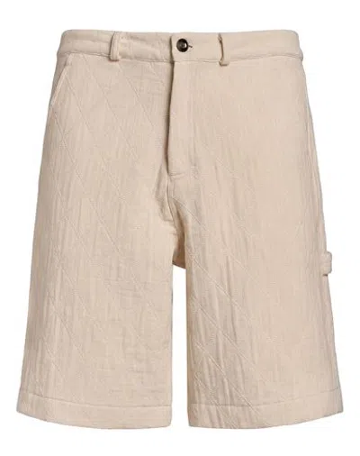 Lc23 Man Shorts & Bermuda Shorts Cream Size L Cotton In Neutral