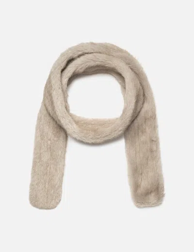 Lcdc Aged Faux Fur Muffler In Transparent