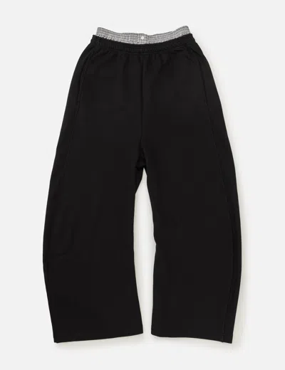 Lcdc Layered Check Sweatpants In Black