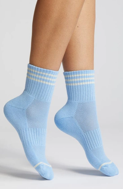 Le Bon Shoppe Girlfriend Quarter Socks In Parisian Blue