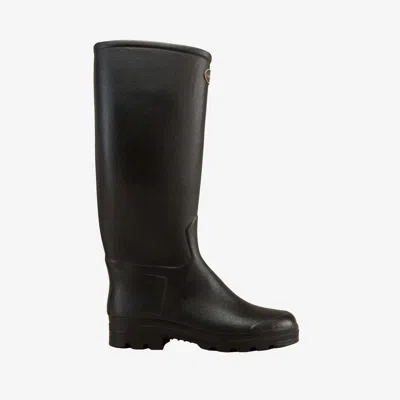 Le Chameau Men's Saint Hubert Leather Lined Wellington Boot - Black - Uk 14 / Eu 50 / Us 16 / 52cm