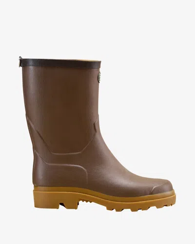 Le Chameau Men's Zermatt Leather Lined Short Wellington Boot - Brown - Uk 12.5 / Eu 48 / Us 14