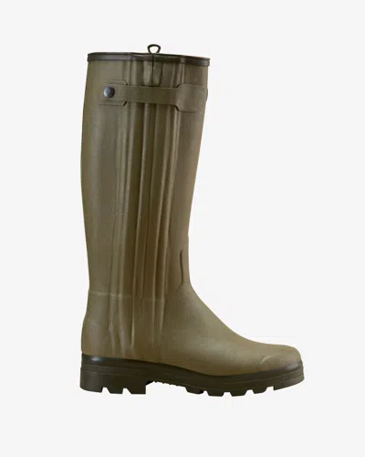 Le Chameau The Imperfect Men's Chasseur Leather Lined Wellington Boot - Iconic Green - Uk 11 / Eu 46 / Us 13 / 