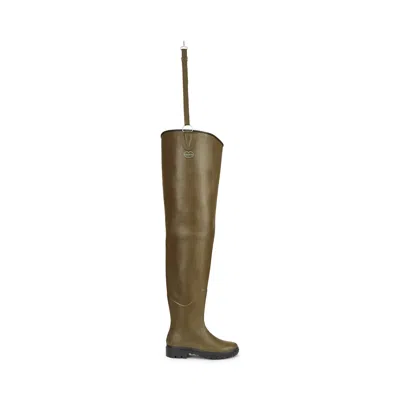 Le Chameau Unisex Delta Limaille Ponti Lined Thigh Boot - Chameau Green - Uk 11 / Eu 46 / Us 12