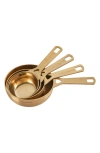 Le Creuset Set Of 4 Measuring Cups In Gold