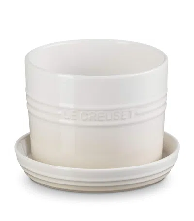 Le Creuset Stoneware Herb Planter In White