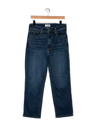 Pre-owned Le Jean High-rise Straight Leg Jeans In Blue
