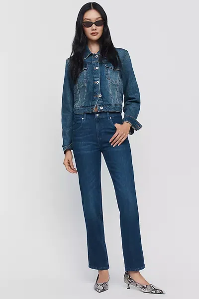 Le Jean Slim High Rise Straight-leg Jeans In Blue