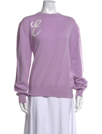 Pre-owned Le Lion Wool Graphic Print Sweater In Purple