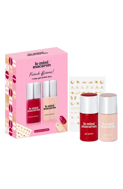Le Mini Macaron French Bisous! Gel Polish Duo Set $25 Value In Multi