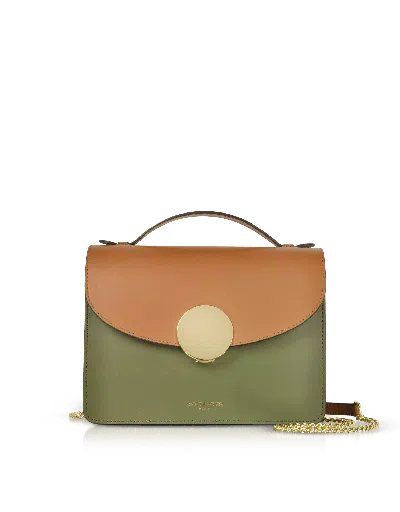 Le Parmentier New Ondina Color Block Flap Top Satchel Bag
