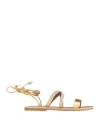 Le Salentine Woman Sandals Gold Size 8 Calfskin