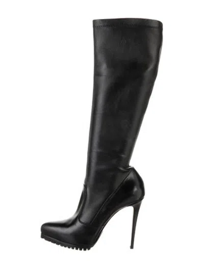 Pre-owned Le Silla Leather Boots In Black
