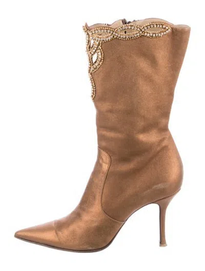 Pre-owned Le Silla Suede Boots In Brown