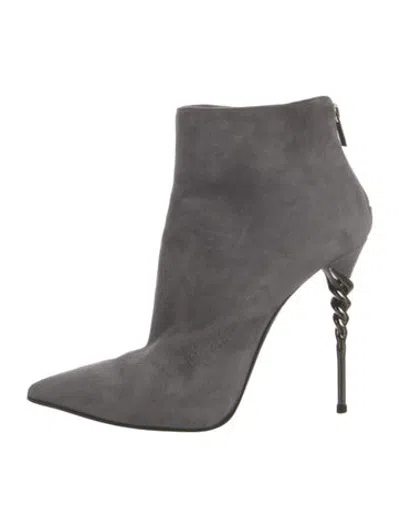 Pre-owned Le Silla Suede Boots In Grey