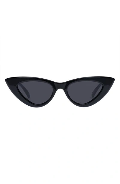 Le Specs Hypnosis 50mm Cat Eye Sunglasses In 黑色