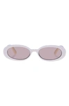 Le Specs Outta Love 51mm Oval Sunglasses In Ecru