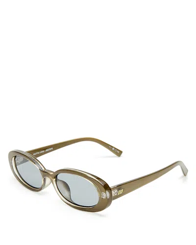 Le Specs Outta Love + Oval Sunglasses, 55mm In Red