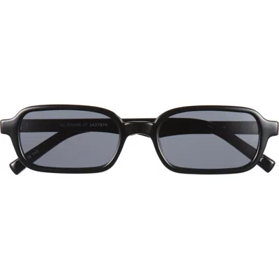 Le Specs Pilferer 51mm Polarized Rectangle Sunglasses In Black