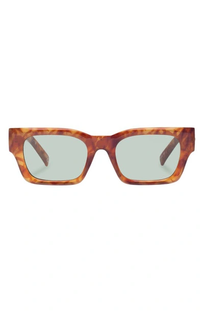 Le Specs Shmood 52mm Rectangular Sunglasses In Amber Haze