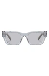 Le Specs Shmood 52mm Rectangular Sunglasses In 桉树黄