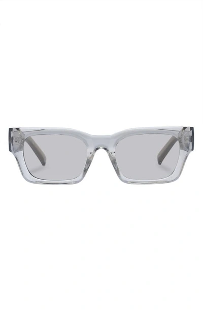 Le Specs Shmood 52mm Rectangular Sunglasses In 桉树黄