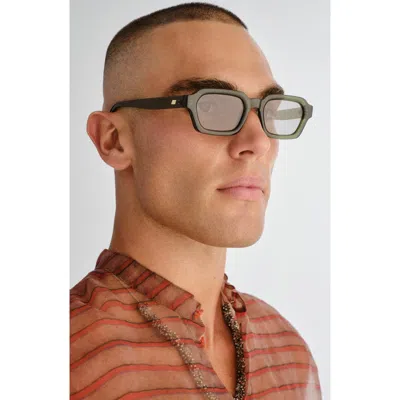 Le Specs Tension 53mm Square Sunglasses In Khaki/smoke Tint
