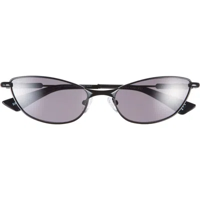 Le Specs Thorned Oval Sunglasses In Black
