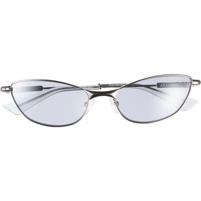 Le Specs Thorned Oval Sunglasses In Metallic