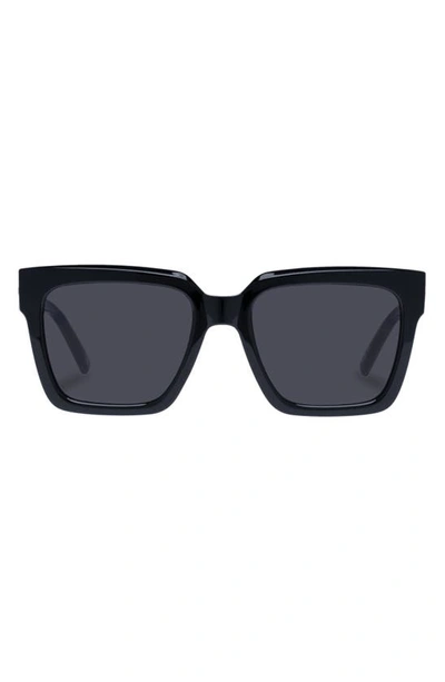 Le Specs Trampler 54mm Square Sunglasses In Black