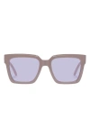 Le Specs Trampler 54mm Square Sunglasses In Brown