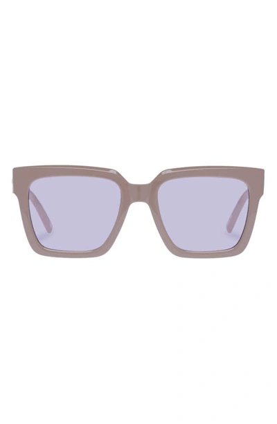 Le Specs Trampler 54mm Square Sunglasses In Putty