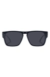 Le Specs Transmission 56mm D-frame Sunglasses In Black