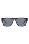 Le Specs Transmission 56mm D-frame Sunglasses In Tort