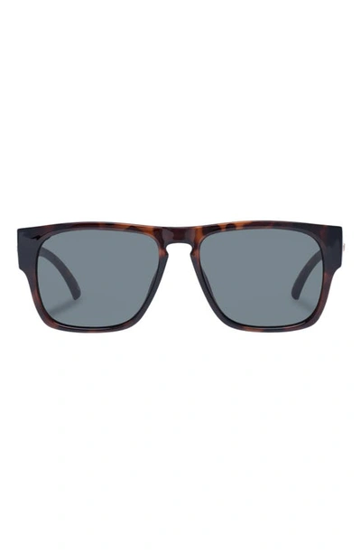 Le Specs Transmission 56mm D-frame Sunglasses In Tort