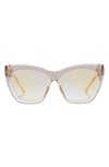 Le Specs Vamos 57mm Cat Eye Sunglasses In Champagne
