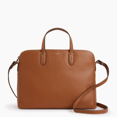 Le Tanneur 1 Gusset Sophie Briefcase In Brown