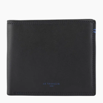 Le Tanneur 2 Shutters Martin Smooth Leather Wallet In Black