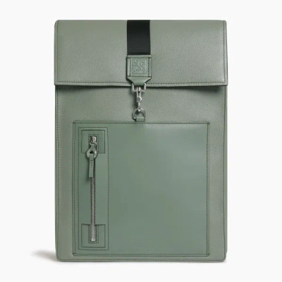 Le Tanneur Alexis Backpack In Leather In Green
