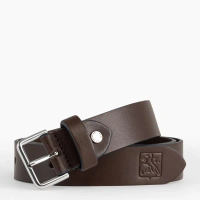 Le Tanneur Ceinture Homme Avec Boucle Carrée En Cuir Lisse In Brown