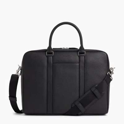Le Tanneur Porte Documents 17" Charles En Cuir Grainé Grand Modèle In Black