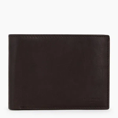 Le Tanneur Gary Medium Horizontal Wallet Model 2 Flaps In Oiled Leather In Brown