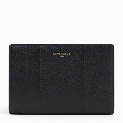 Le Tanneur Juliette Medium Grained Leather Purse In Black