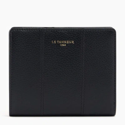 Le Tanneur Juliette Small Grained Leather Purse In Black