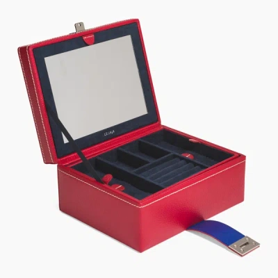 Le Tanneur Medium Jewelry Case In Red