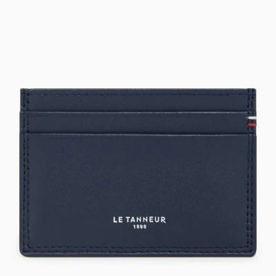 Le Tanneur Porte Cartes Martin En Cuir Lisse In Blue