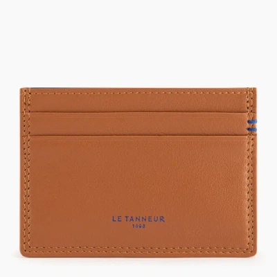 Le Tanneur Porte Cartes Martin En Cuir Lisse In Brown